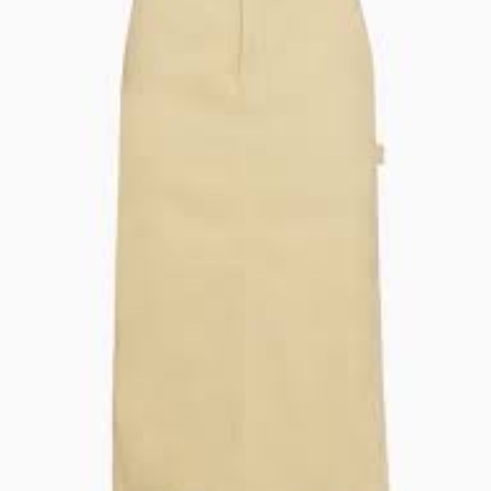 ARITZIA TNA Greenwich skirt size 2  High-rise carpenter midi skirt BEIGE COLOUR-